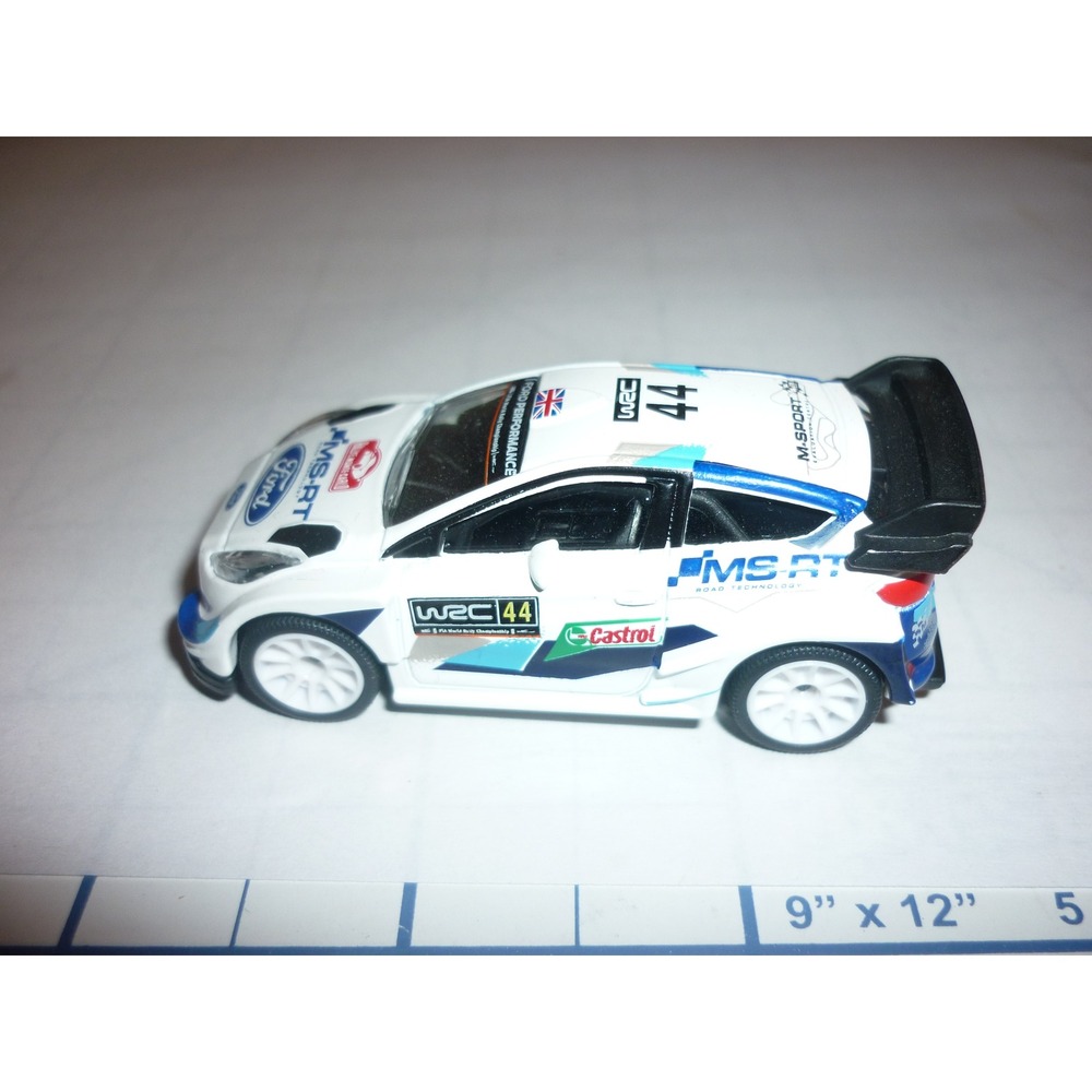 Hot Wheels Ford Fiesta WRC Rally Car #44 White Blue M-Sport Castrol Diecast Toy